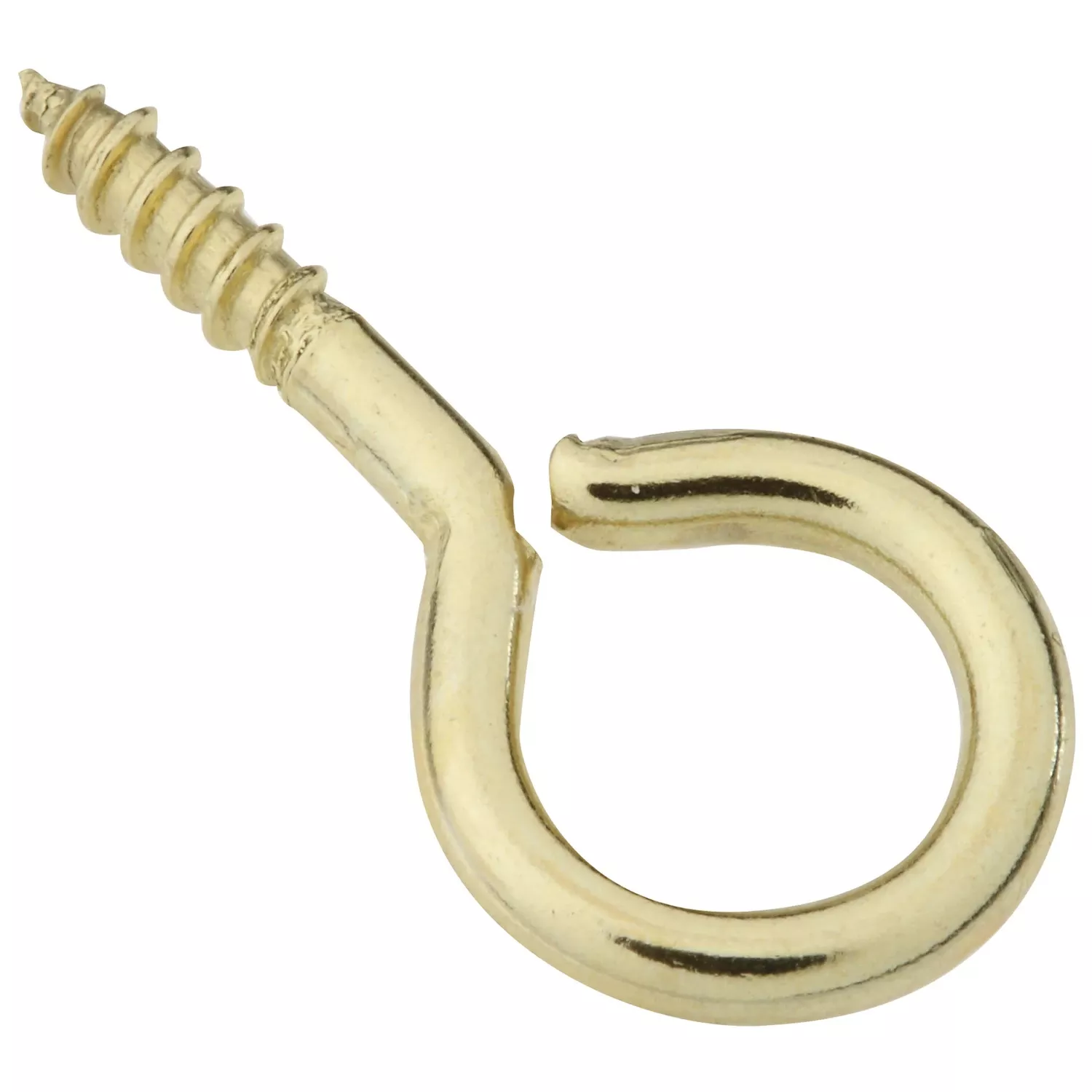 0.10 In. D X 1-3/16 In. L Polished Brass Screw Eye 10 Lb. Cap. 5 Pk