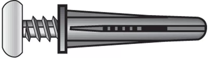 0.4 In. D X 1 In. L Plastic Flat Head Conical Anchor 4 Pk