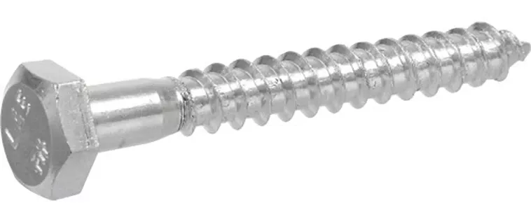1/2 In. 31 X 8 In. 31 L Hex Zinc-plated Steel Lag Screw 25 Pk