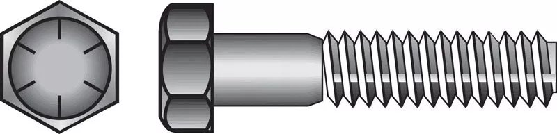 1/2 In. D X 1 In. L Heat Treated Steel Hex Head Cap Screw 50 Pk