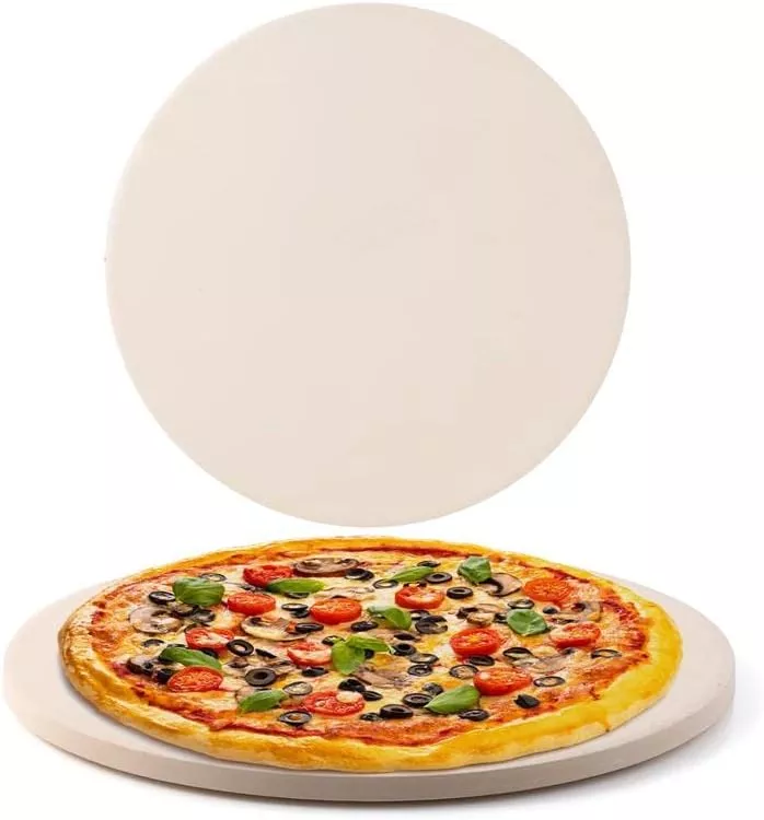 11.5 Inch Pizza & Baking Stone, High Heat Resistant for Indoor Electric Ovens, Outdoor Gas, Wood Fire Grills, BBQ Grilling