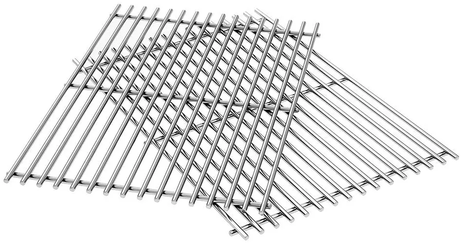 17.3'' Grill Grates 7639 for Weber Genesis Silver B/C, Gold B/C Gas Grills, SUS 304 Stainless Steel Grill Replacement Parts