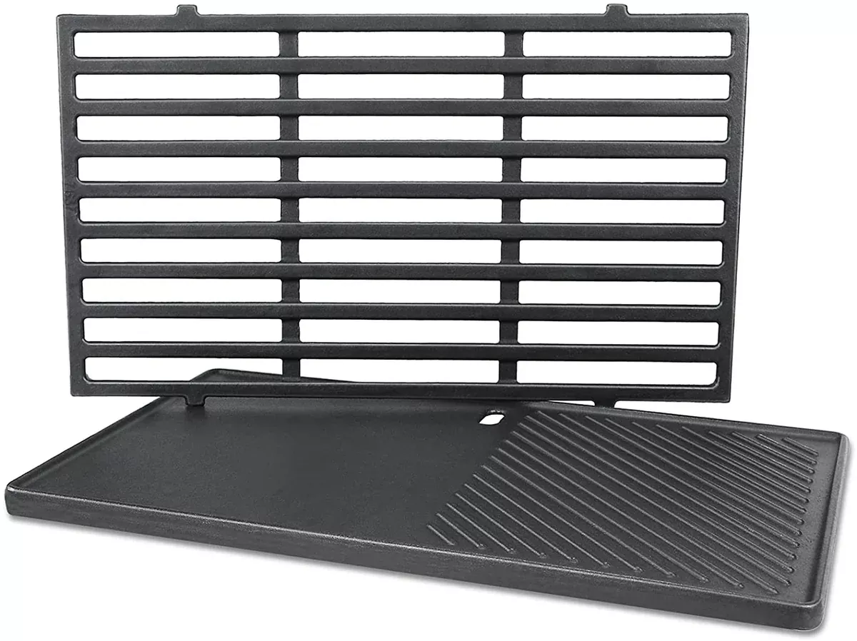 17.5'' Grill Grates Griddles for Weber Spirit E-210, S-210, E-220, S-220 Front Knobs Models, Weber 7637 Parts