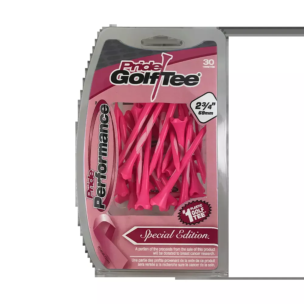 2 ¾" Pride Performance Breast Cancer Awareness Golf Tees