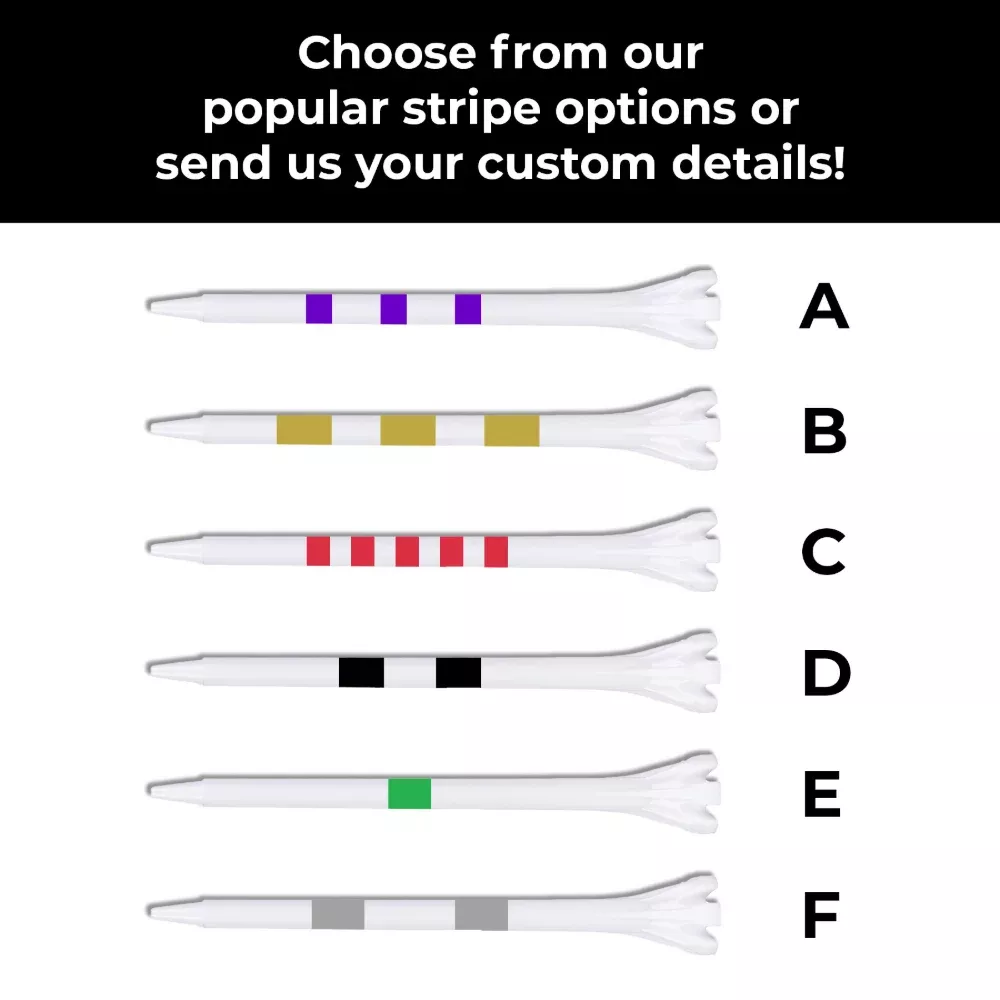 2 ¾" Zarma FLYtee Custom Striped Golf Tees