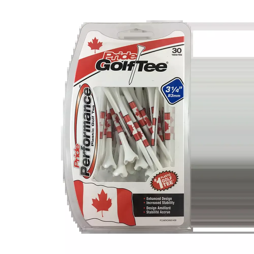 3 ¼" Pride Performance Canadian Flag Golf Tees