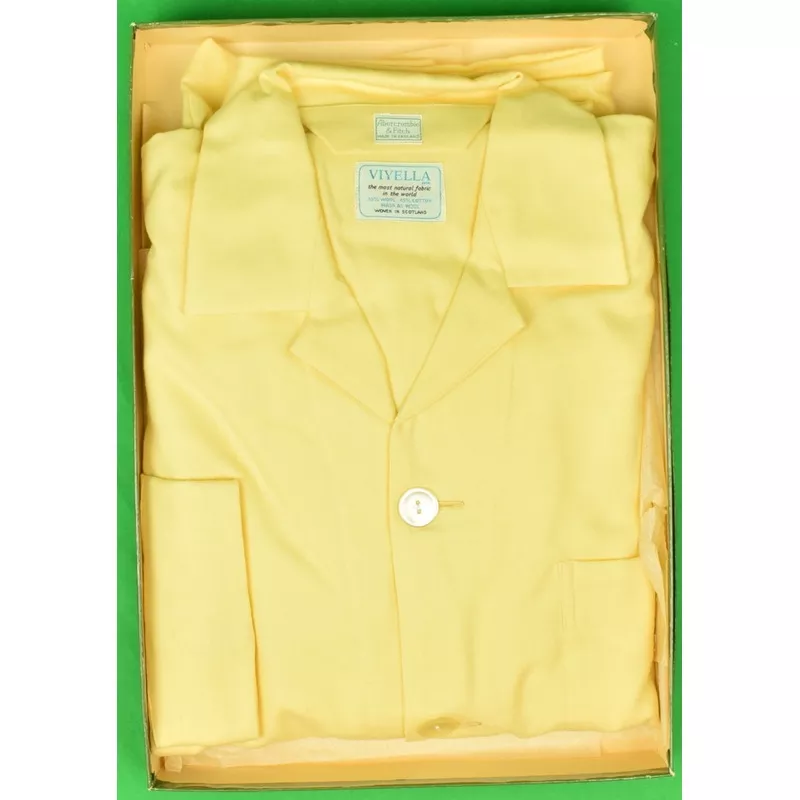 “Abercrombie & Fitch Viyella Men’s Yellow Pajamas” Sz: B/ M (New/ Old Stock In A&F Box!)