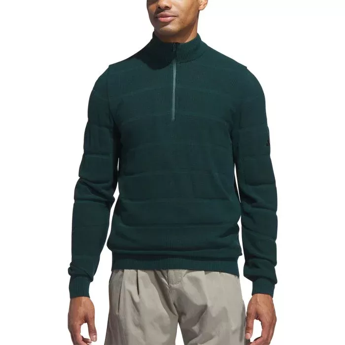 adidas Ultimate365 Tour Wind Knit Quarter Zip Golf Pullover