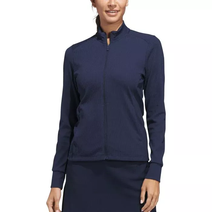adidas Womens Performance Texture Full Zip Golf Jacket