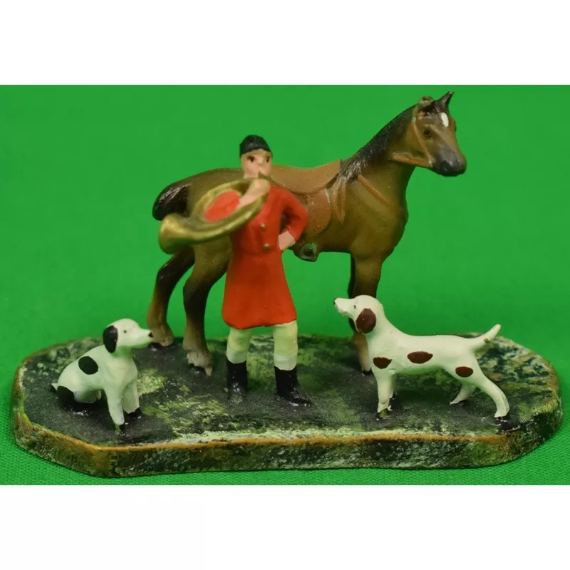 “Austrian Bronze Fox-Hunt Scene On Plinth Base”