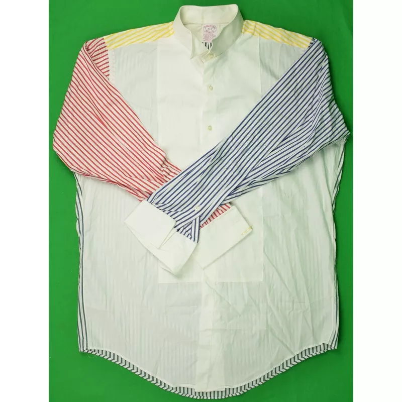 “Brooks Brothers Fun Stripe Tux/ Dinner Shirt” Sz: 15-2 (New/ Old Deadstock!)