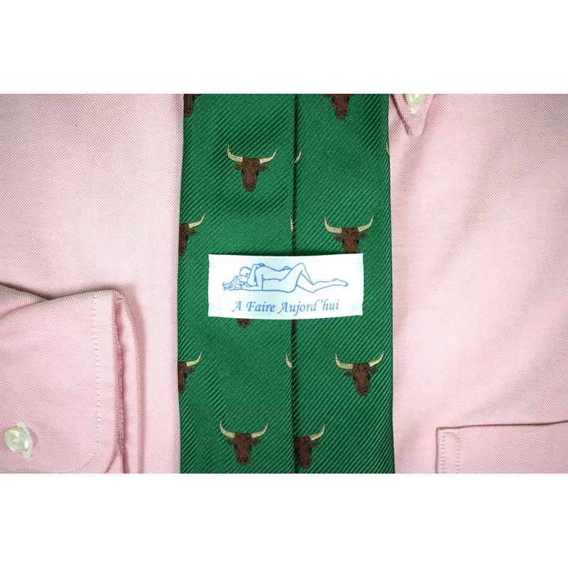 “Bull Chipp Green Italian Silk Club Tie” (SOLD)