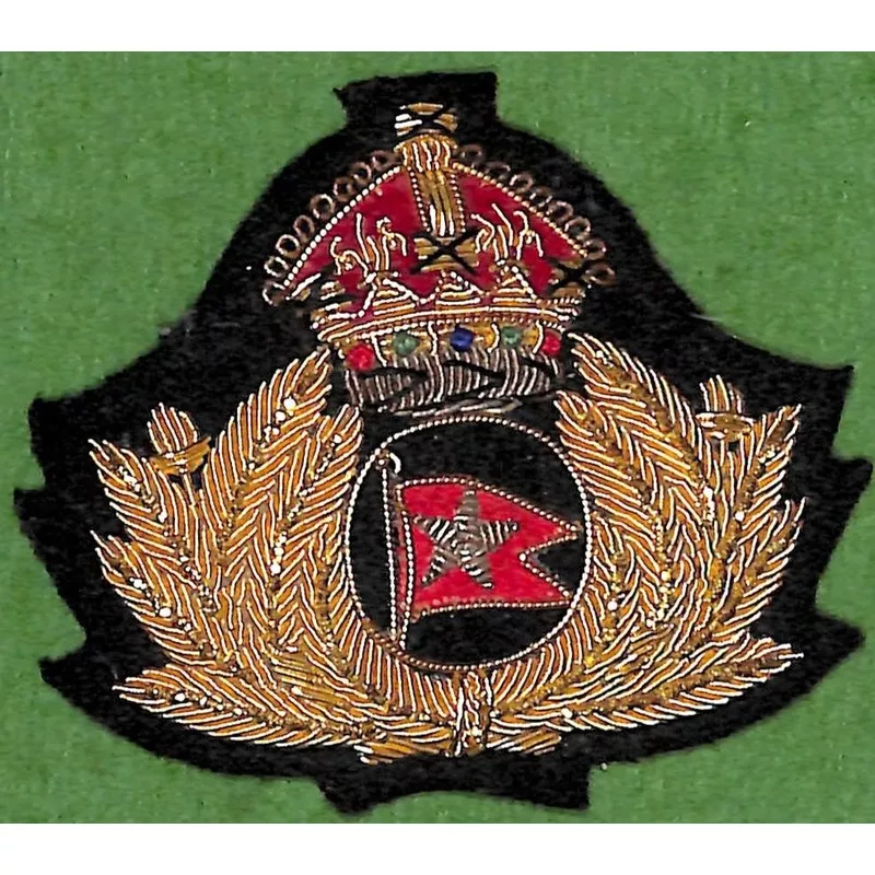 “Bullion Blazer Badge w/ Coronet & Yacht Club Burgee”