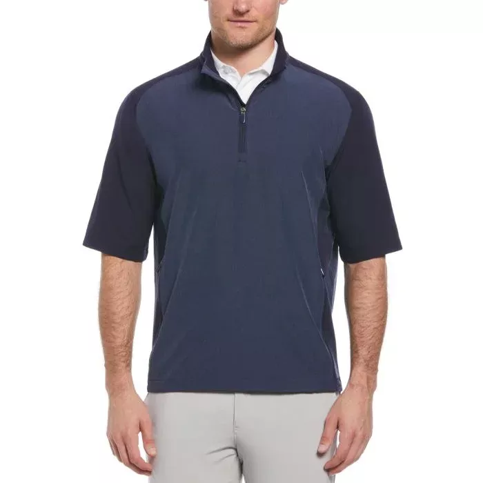 Callaway Golf Heather Blocked Half Zip Golf Pullover - ON SALE