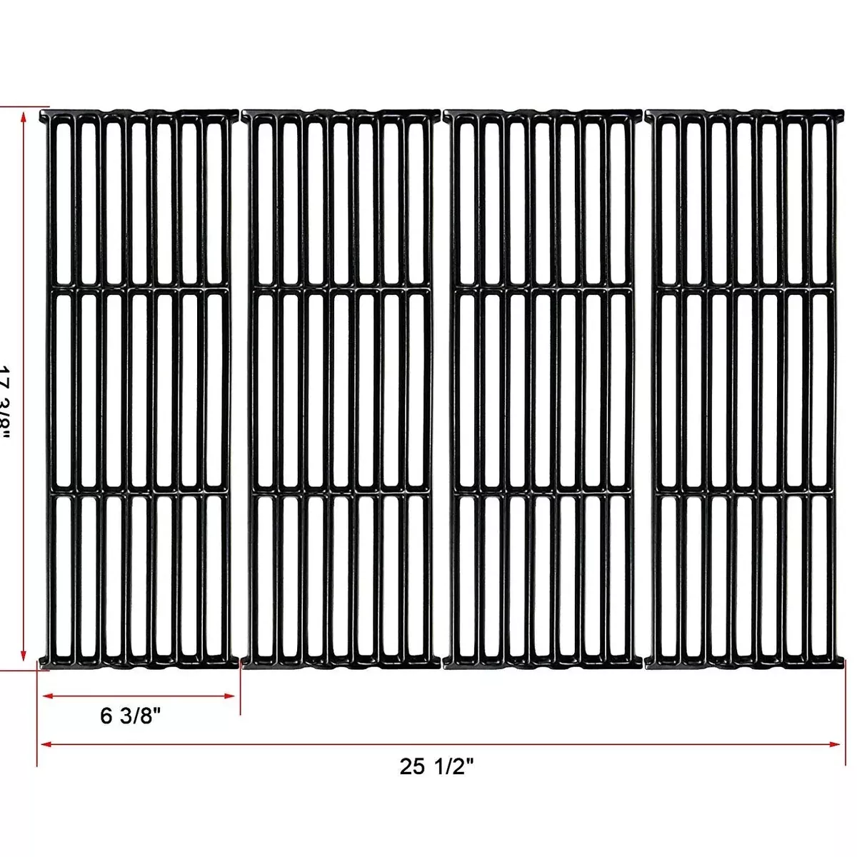 Cast Iron Cooking Grates for Broil King 4 Burner 8652-54, 8652-57, 8653-64, 8653-67, 8653-84, 8653-87 Grills