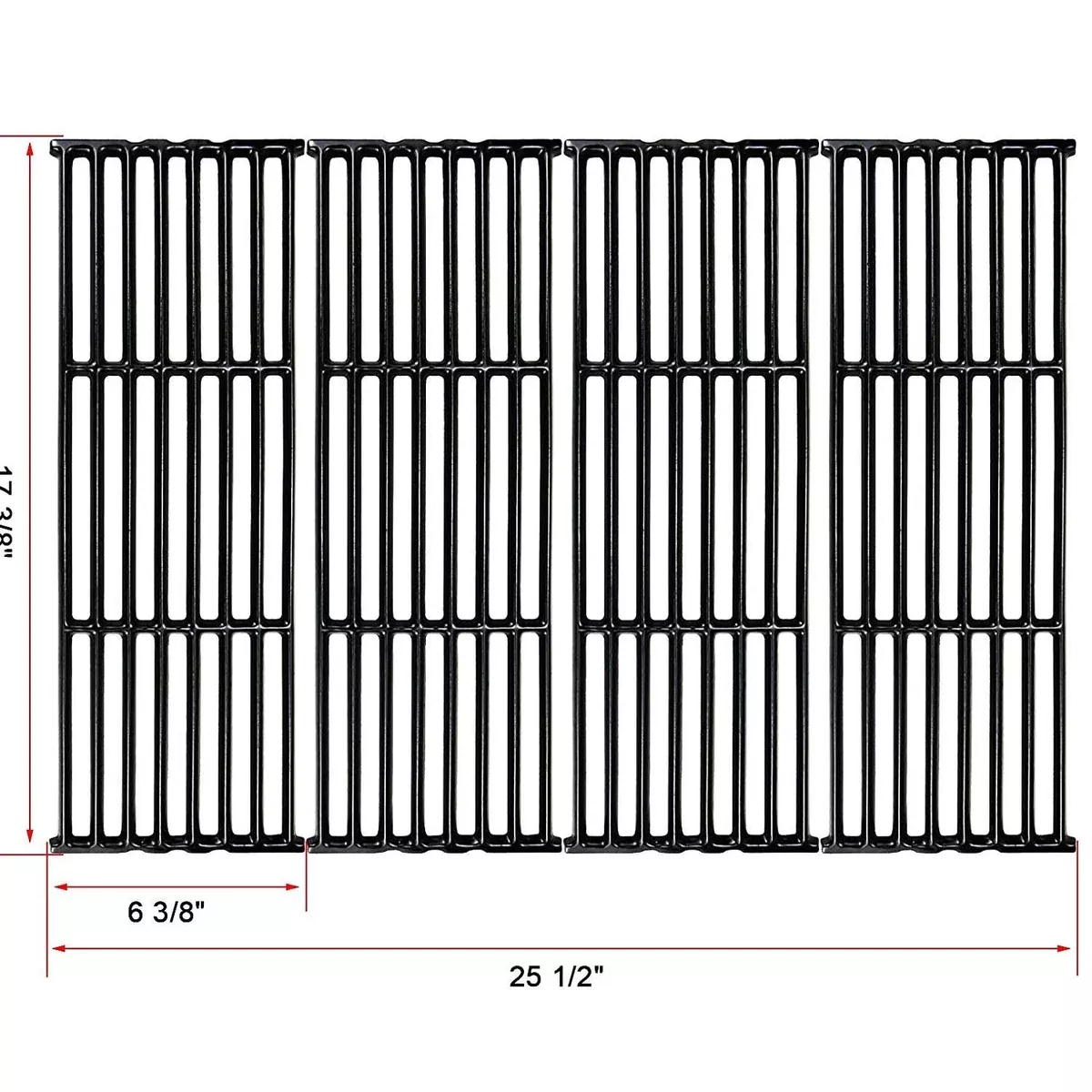 Cast Iron Cooking Grates for Huntington 4 Burner 6131-64, 6131-67, 6131-84, 6131-87, 6821-54, 6821-57, 6821-64, 6821-67, 6821-84, 6821-87 Grill