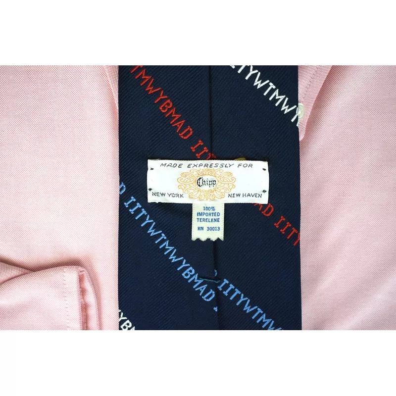 “Chipp IITYWTMWYBMAD Navy Terelene Club Tie”