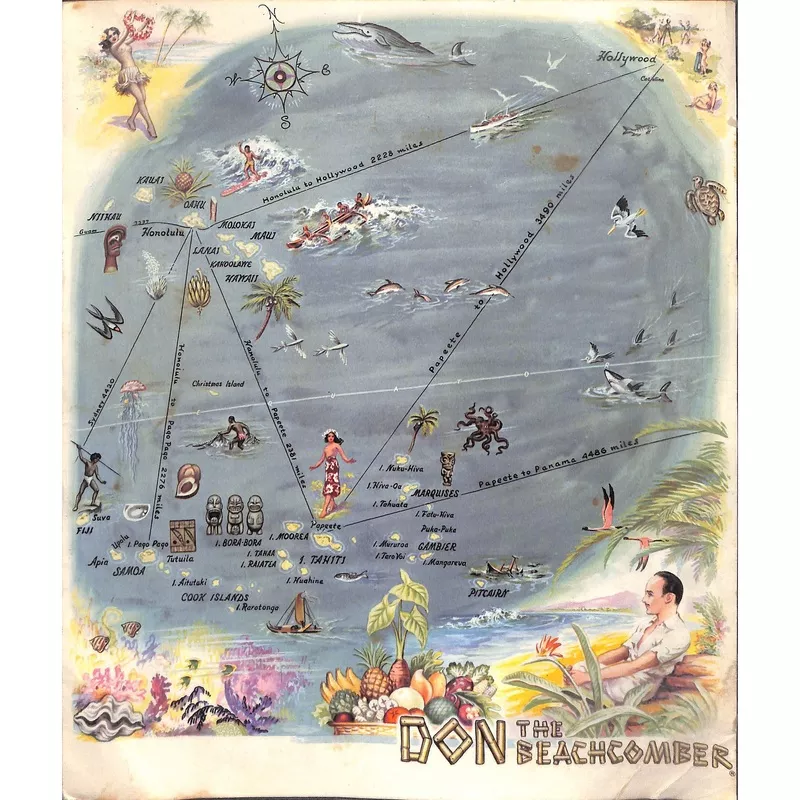 “Don The Beachcomber Hollywood Menu” 1941 (SOLD)