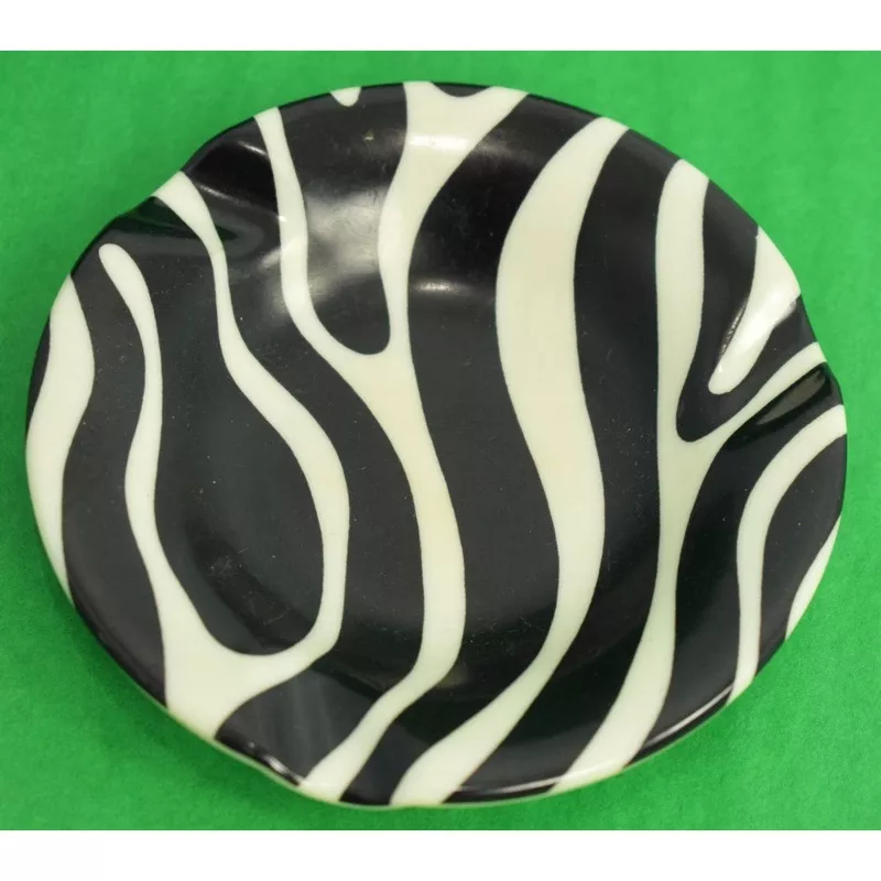 “El Morocco Zebra Print Ashtray by Ornamin” (SOLD)