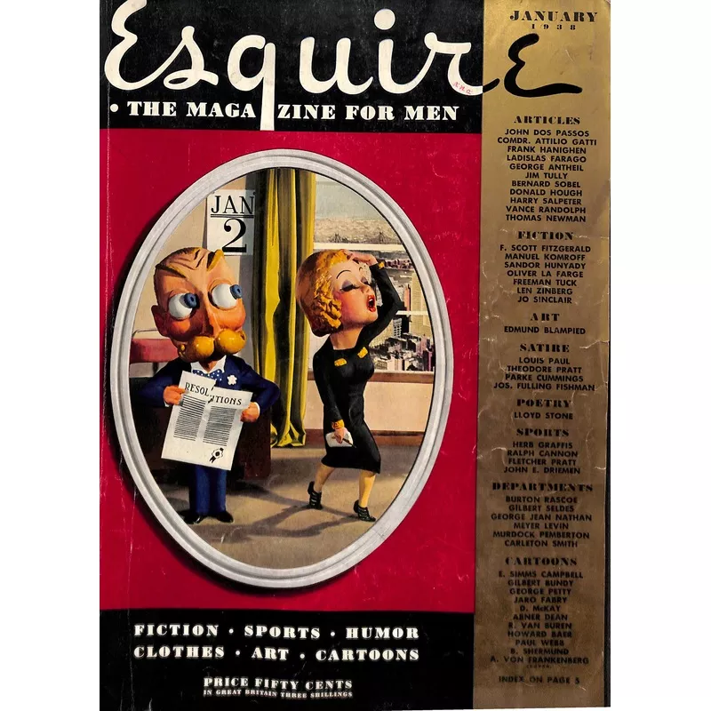 “Esquire The Magazine For Men” January 1938