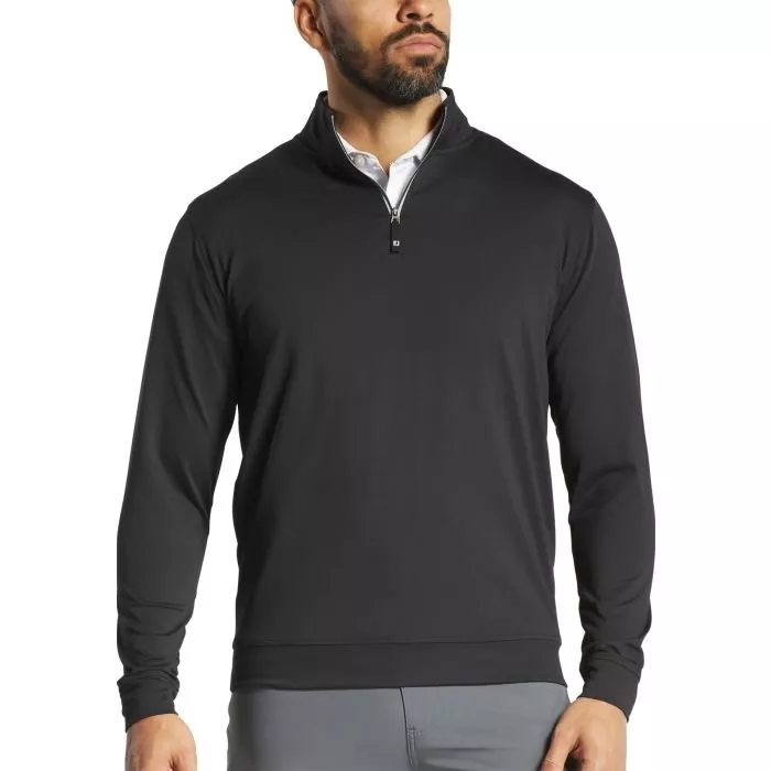 FootJoy Approach Quarter-Zip Golf Pullover - Black