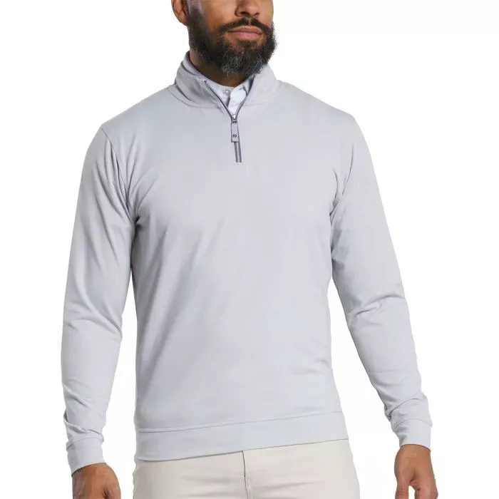 FootJoy Approach Quarter-Zip Golf Pullover - Heather Grey