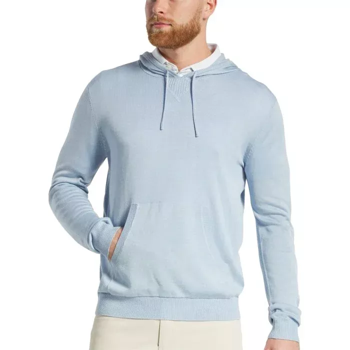 FootJoy Sweater Golf Hoodie - Heather Light Blue