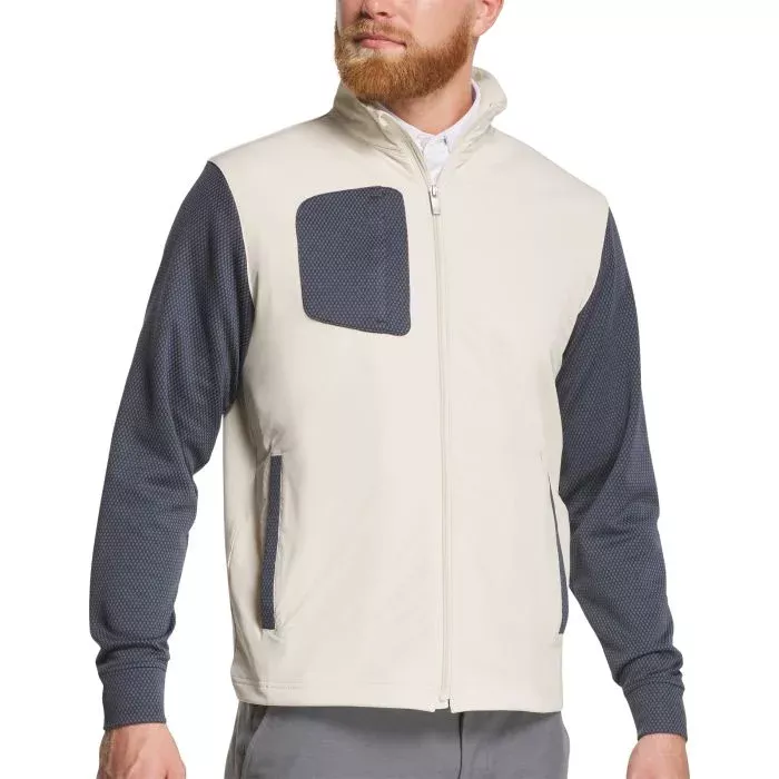 FootJoy ThermoSeries Full-Zip Hybrid Golf Jacket - Stone/Charcoal