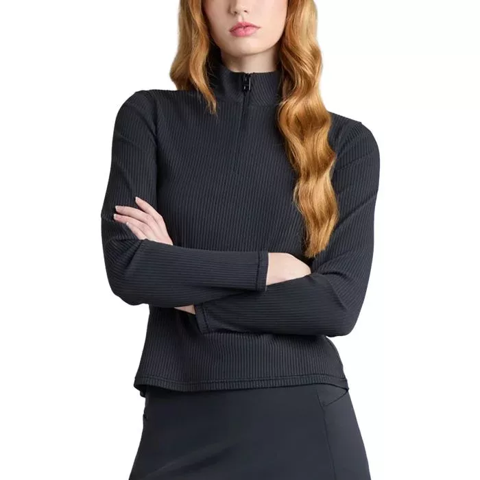 G/FORE Womens Fitted Rib Quarter Zip Golf Pullover