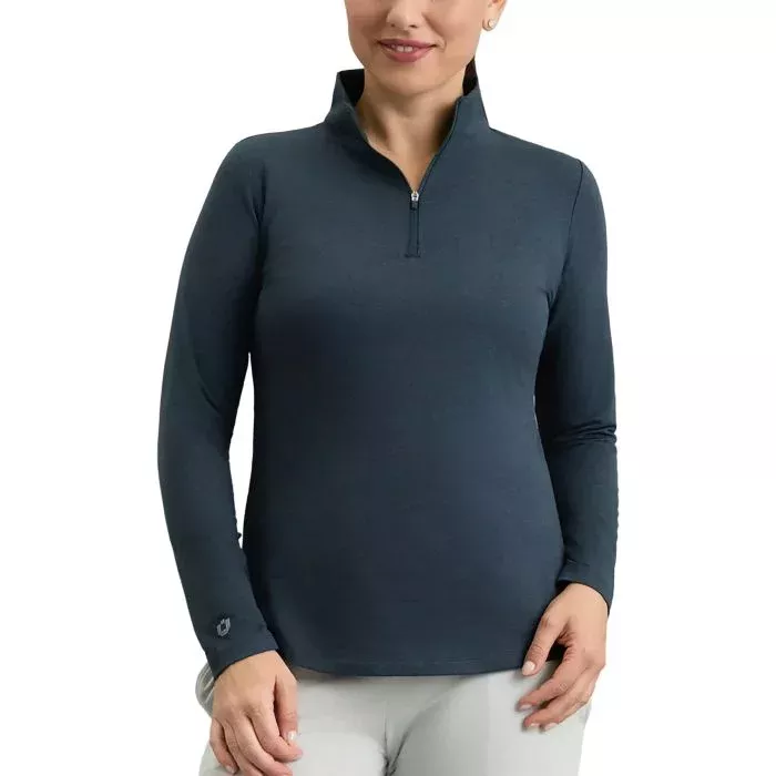 IBKUL Womens IBKumfortable Long Sleeve Mock Neck Golf Top