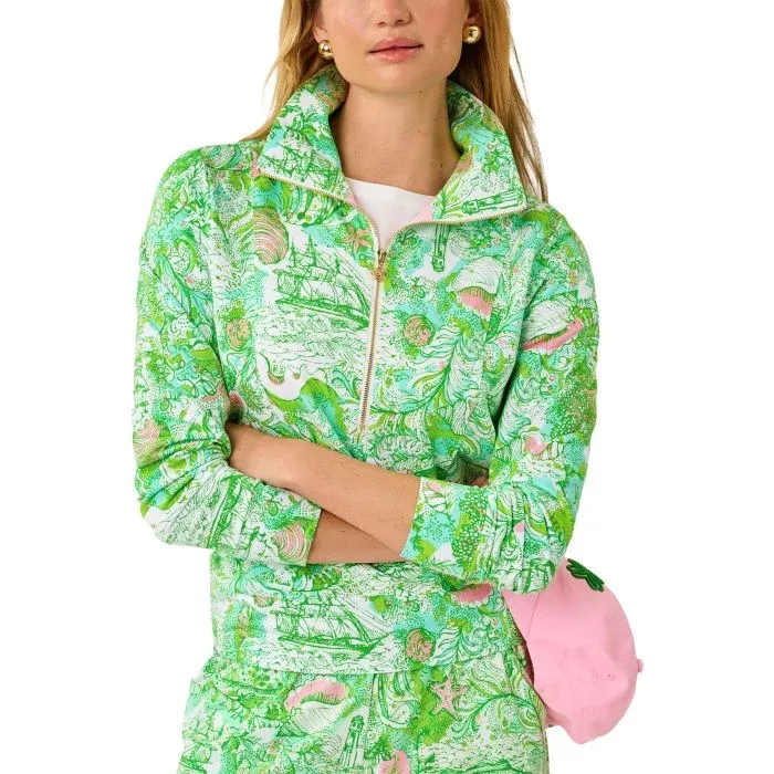 Lilly Pulitzer Womens UPF 50+ Eleni Golf Pullover