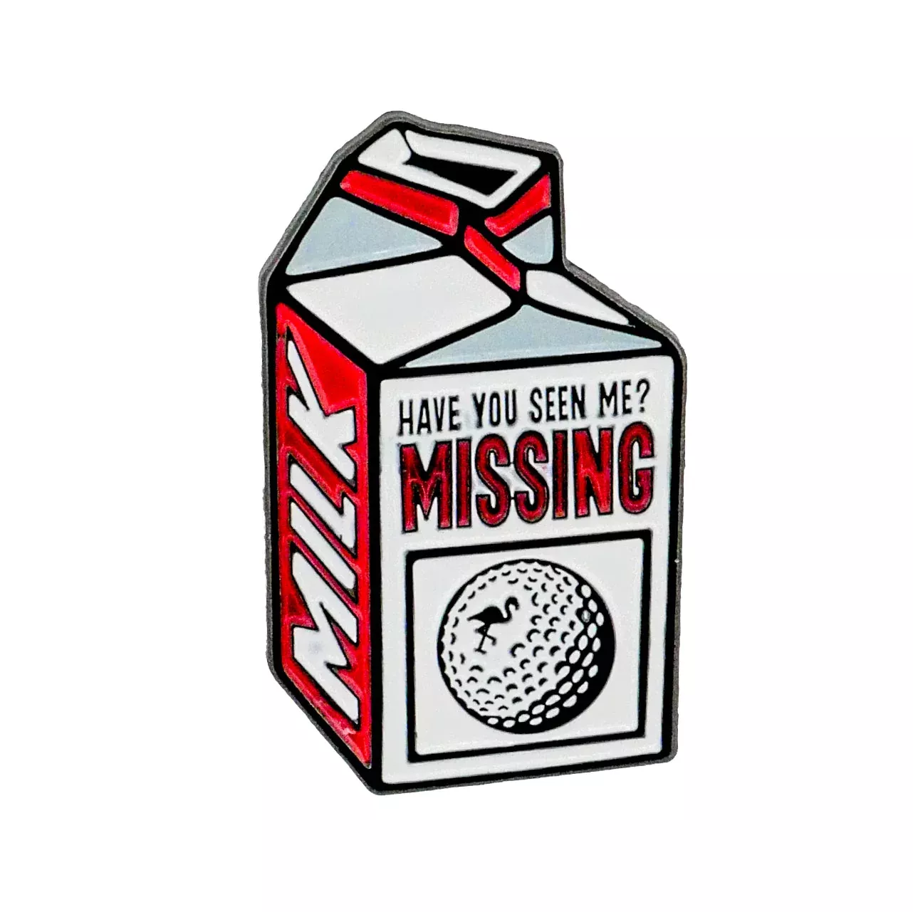 Logie Joe's Golf Milk Carton "Missing Ball" Ball Marker