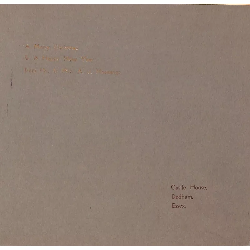 “A Merry Christmas & A Happy New Year From Mr. & Mrs. A.J. Munnings” (SIGNED)