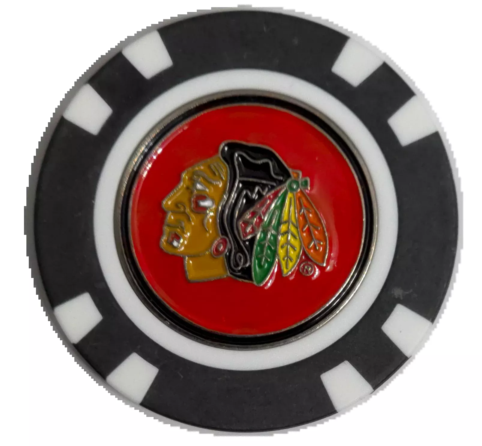 Officially Licensed Chicago Blackhawks Poker Chip Golf Ball Marker