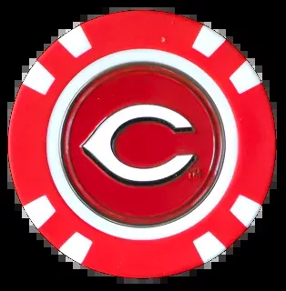 Officially Licensed Cincinnati Reds Poker Chip Ball Marker Short Descr