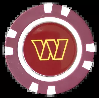 Officially Licensed Washington Commanders Poker Chip Ball Marker