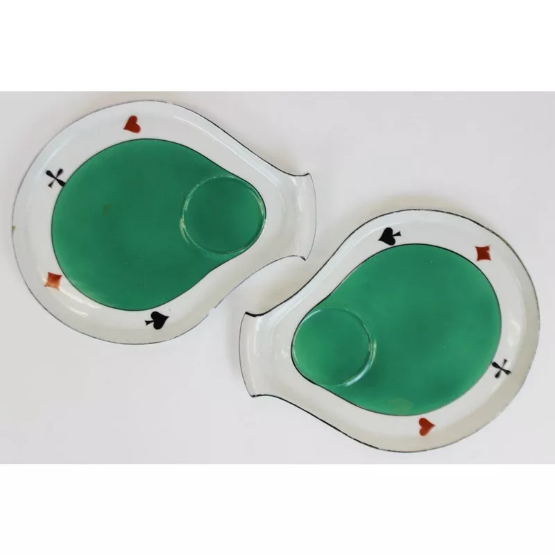 ‘Pair of ‘Gaming Card’ Dish/ Trays Made in Bavaria Germany’