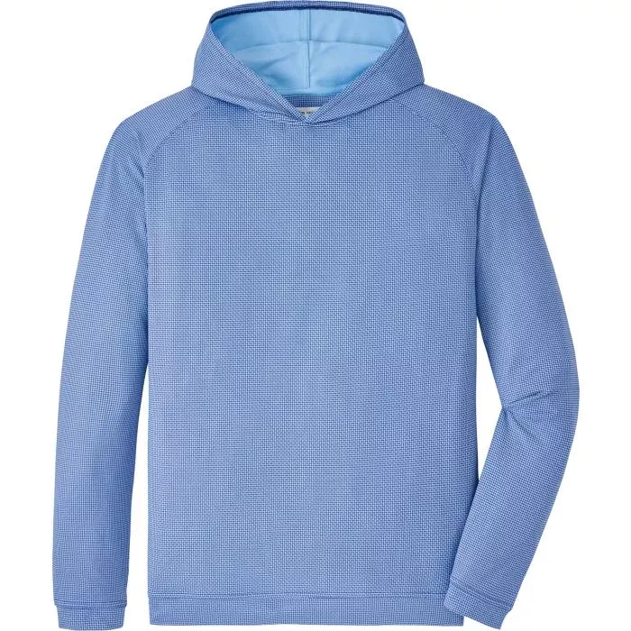 Peter Millar Pine Houndstooth Performance Golf Hoodie