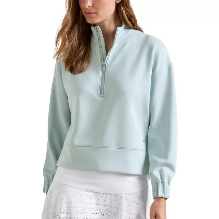 Peter Millar Womens Flora Knit Melange Half-Zip Golf Pullover