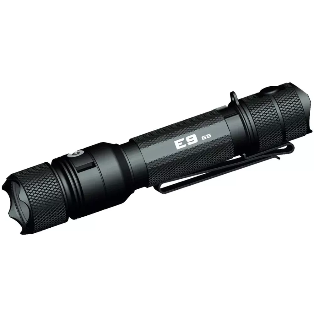 Powertac E9 GEN5 Long Throw - 3,000 Lumen 388 Meter Tactical EDC Flashlight