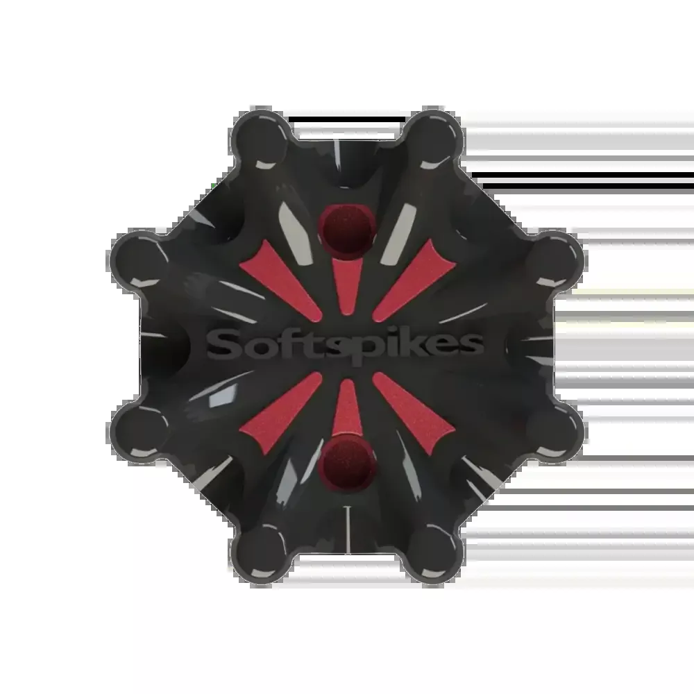 Pulsar Golf Spikes (Small Metal) | Black/Red