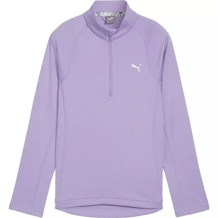 PUMA Junior Girls 1/4 Zip Golf Pullover