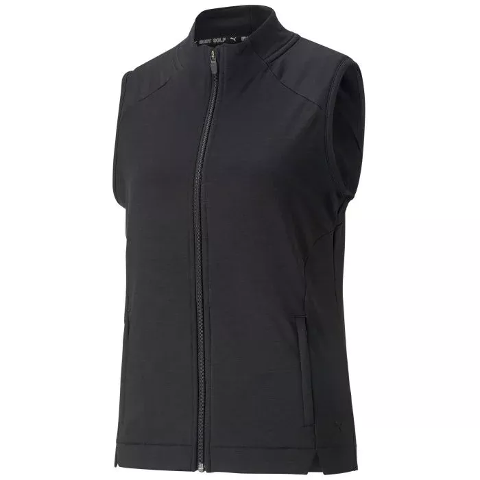 PUMA Womens CLOUDSPUN Heather Full-Zip Golf Vest