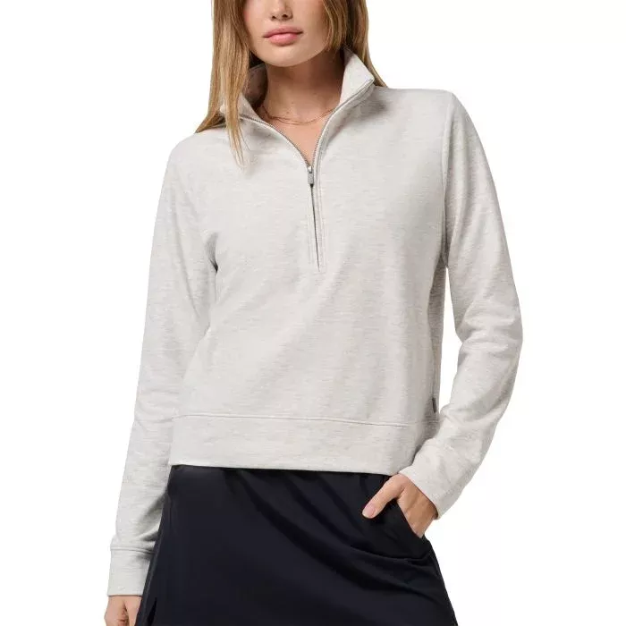 TravisMathew Womens Cloud Fleece Half Zip 2.0 Golf Pullover