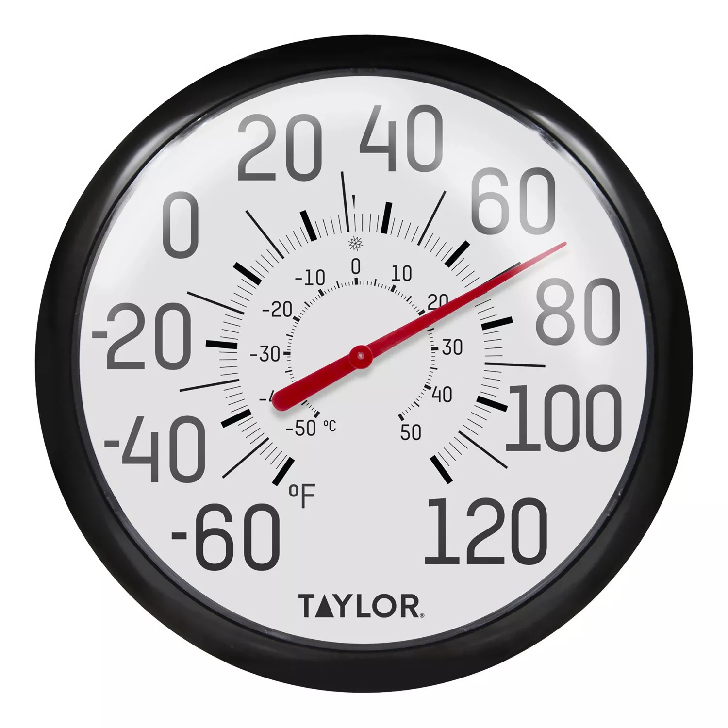 White Outdoor Dial Thermometer, 13-1/4-in.