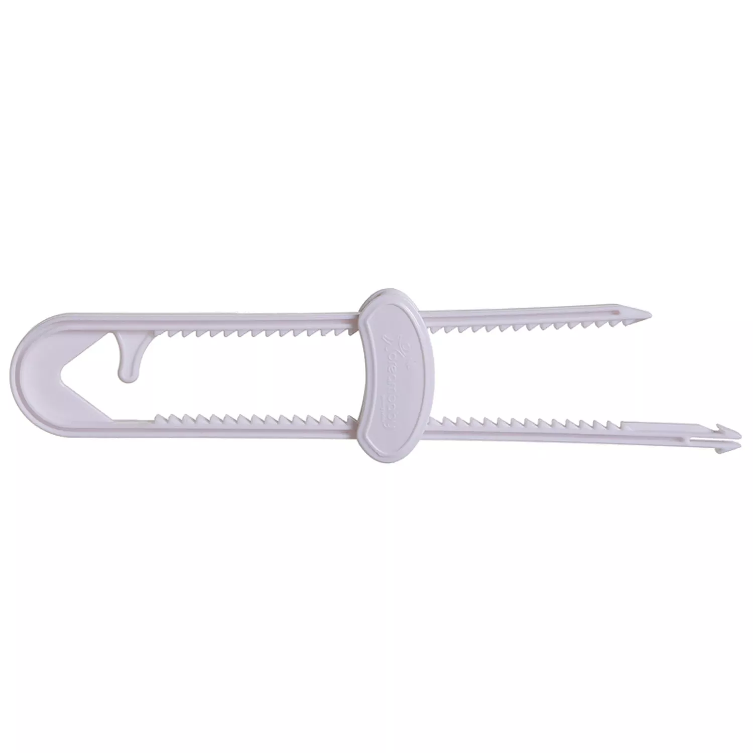 White Plastic Cabinet Slide Locks 2 Pk
