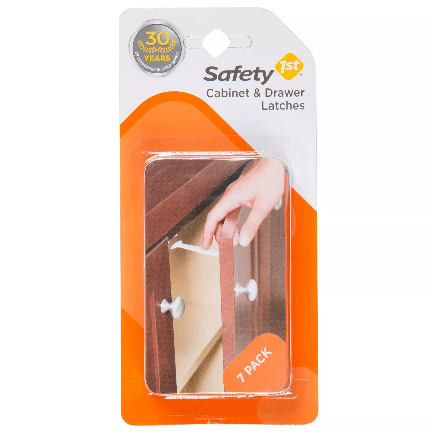 White Plastic Drawer Latches 7 Pk