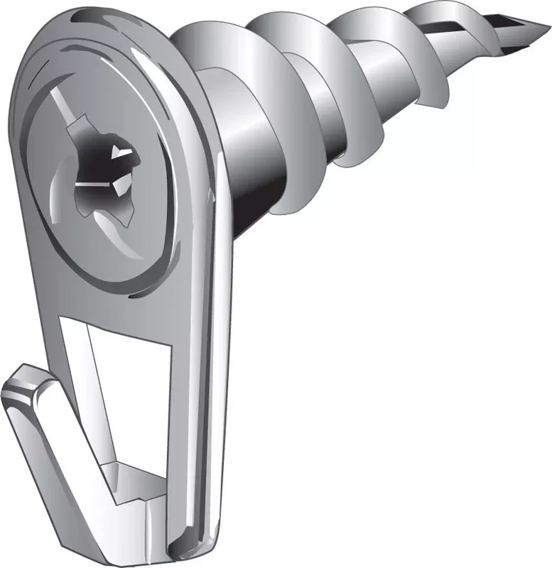 White Self-drilling Picture Hanger 50 Lb 2 Pk