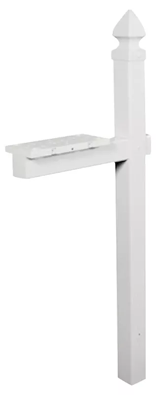 Whitley Post Cover, White Plastic, Post Not Included, 57-in.