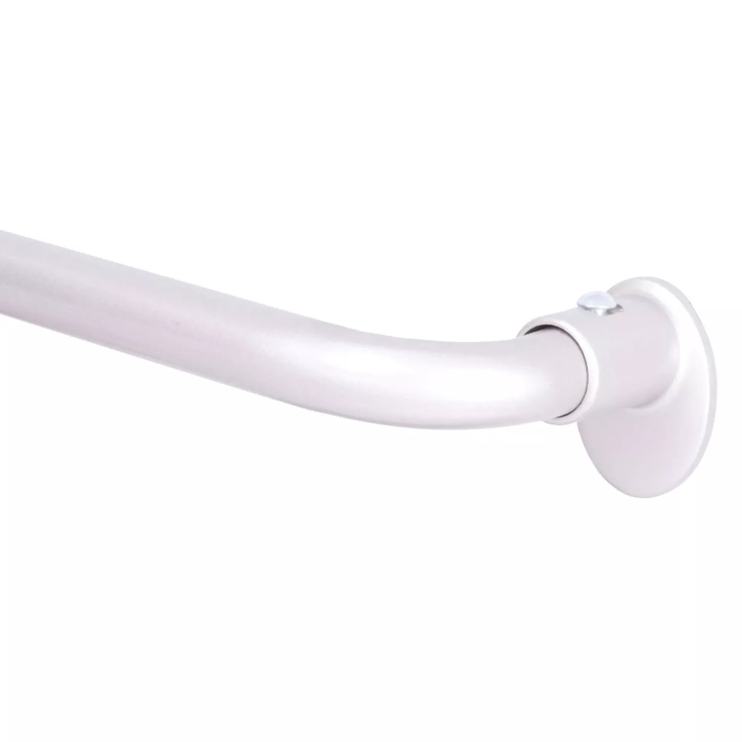 Wrap Around Room Darkening Curtain Rod, Steel, Silver, 5/8 X 28-48 In.